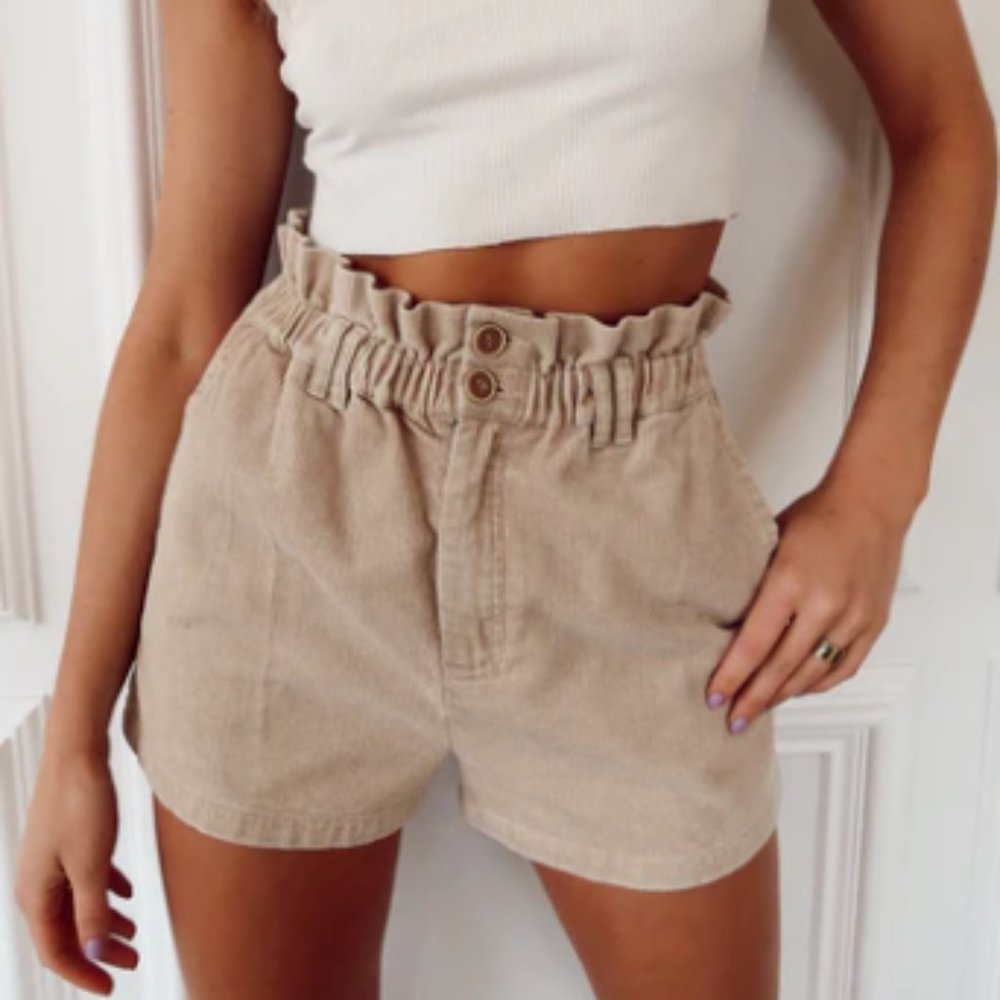 12th Tribe Sandstorm Taupe Corduroy Shorts
